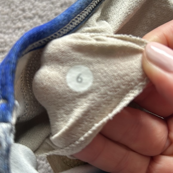 Lululemon athletica No Limits tank. Black tank with blue, black, cream bra. - Picture 4 of 4